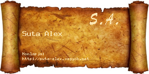 Suta Alex névjegykártya